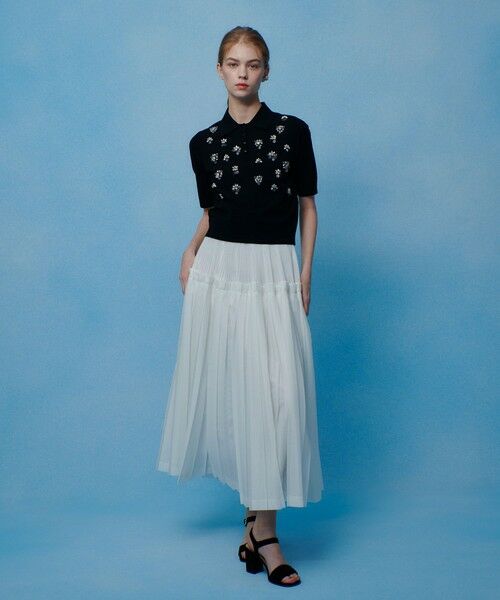 allureville / アルアバイル ニット・セーター | 【LOULOU WILLOUGHBY】フラワービジューポロ | 詳細9