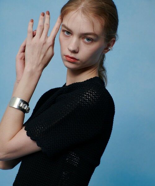 allureville / アルアバイル カーディガン・ボレロ | 【LOULOU WILLOUGHBY】メッシュクロッシェボレロカーディガン（ブラック (95)）