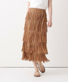 allureville / アルアバイル ミニ・ひざ丈スカート | プリーツフリンジスカート
