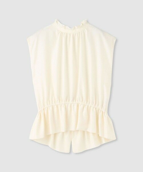 allureville / アルアバイル シャツ・ブラウス | ペプラムヘムフレンチブラウス（ホワイト (01)）