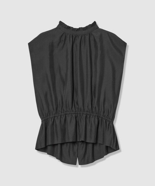 allureville / アルアバイル シャツ・ブラウス | ペプラムヘムフレンチブラウス（ブラック (95)）