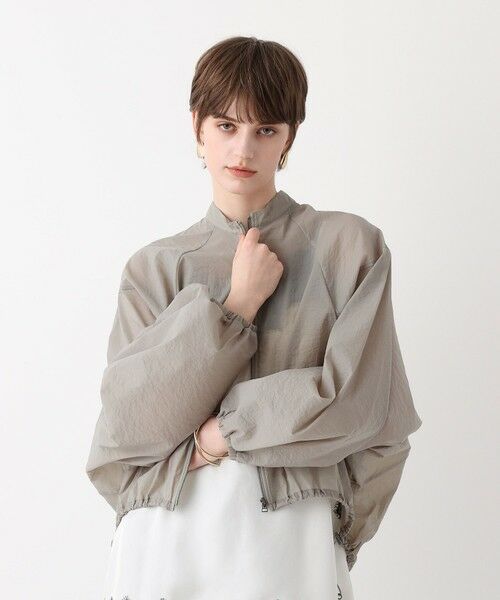 allureville / アルアバイル ブルゾン | トランスペアレントコクーンブルゾン（カーキ (76)）