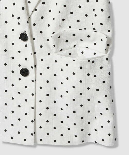 allureville / アルアバイル テーラードジャケット | 【LOULOU WILLOUGHBY】リネン混ドットハーフスリーブジャケット | 詳細14