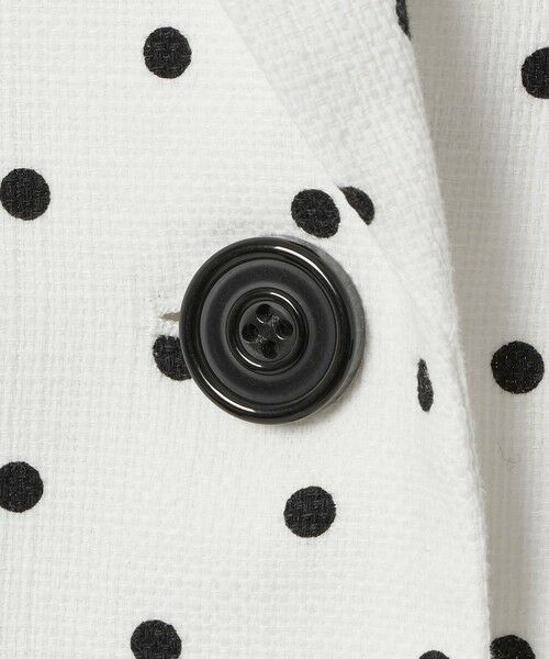 allureville / アルアバイル テーラードジャケット | 【LOULOU WILLOUGHBY】リネン混ドットハーフスリーブジャケット | 詳細15
