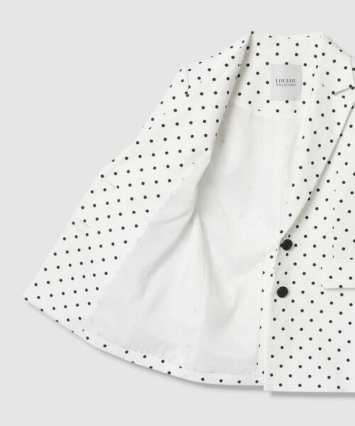 allureville / アルアバイル テーラードジャケット | 【LOULOU WILLOUGHBY】リネン混ドットハーフスリーブジャケット | 詳細17