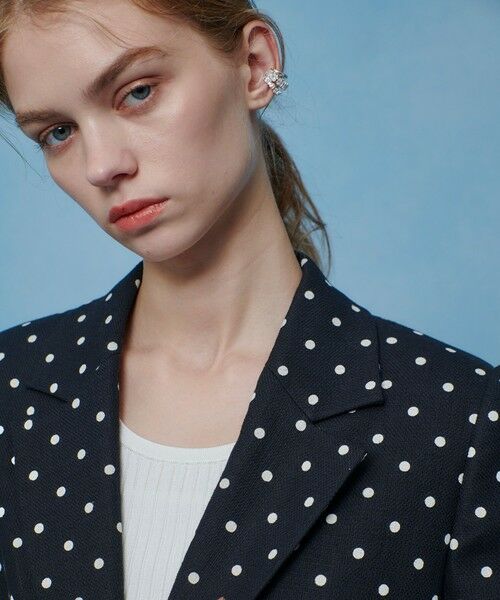 allureville / アルアバイル テーラードジャケット | 【LOULOU WILLOUGHBY】リネン混ドットハーフスリーブジャケット | 詳細22