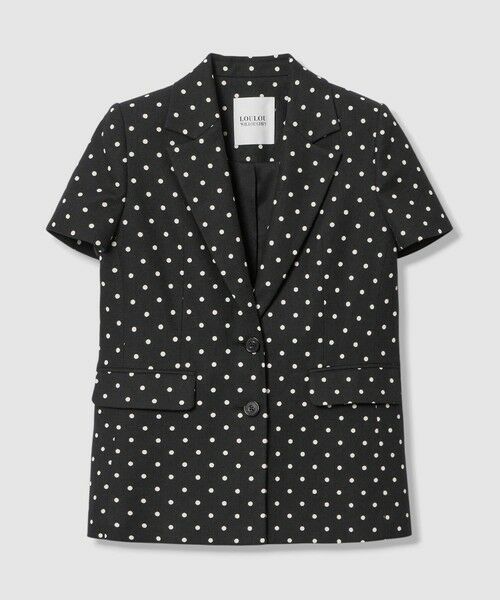 allureville / アルアバイル テーラードジャケット | 【LOULOU WILLOUGHBY】リネン混ドットハーフスリーブジャケット | 詳細24