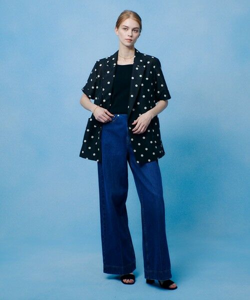 allureville / アルアバイル テーラードジャケット | 【LOULOU WILLOUGHBY】オーガンドットハーフスリーブジャケット | 詳細18