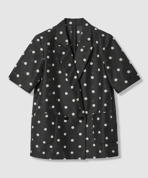 allureville / アルアバイル テーラードジャケット | 【LOULOU WILLOUGHBY】オーガンドットハーフスリーブジャケット | 詳細20