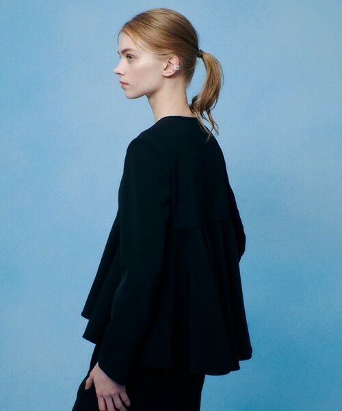allureville / アルアバイル ノーカラージャケット | 【LOULOU WILLOUGHBY】ダブルクロスフレアペプラムジャケット | 詳細11