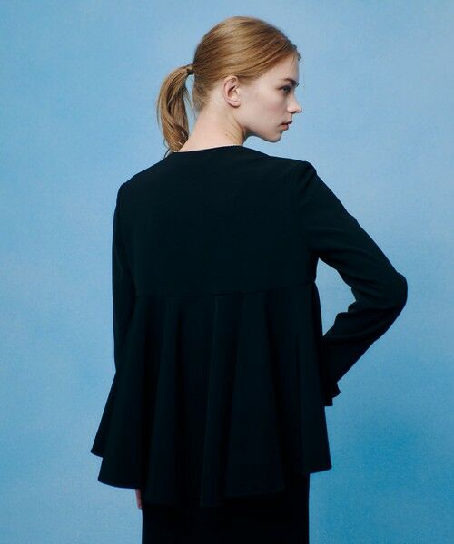 allureville / アルアバイル ノーカラージャケット | 【LOULOU WILLOUGHBY】ダブルクロスフレアペプラムジャケット | 詳細12