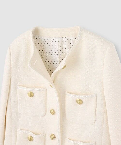 allureville / アルアバイル ノーカラージャケット | 【LOULOU WILLOUGHBY】ツイードツイルクルージャケット | 詳細8