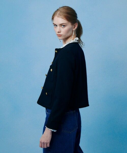 allureville / アルアバイル ノーカラージャケット | 【LOULOU WILLOUGHBY】ツイードツイルクルージャケット | 詳細15
