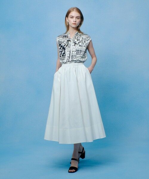 allureville / アルアバイル ロング・マキシ丈スカート | 【LOULOU WILLOUGHBY】ポリエステルコットングログランギャザースカート | 詳細5