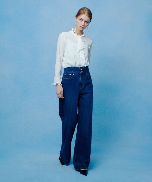 allureville / アルアバイル シャツ・ブラウス | 【LOULOU WILLOUGHBY】ヘムフリルドレープブラウス | 詳細4