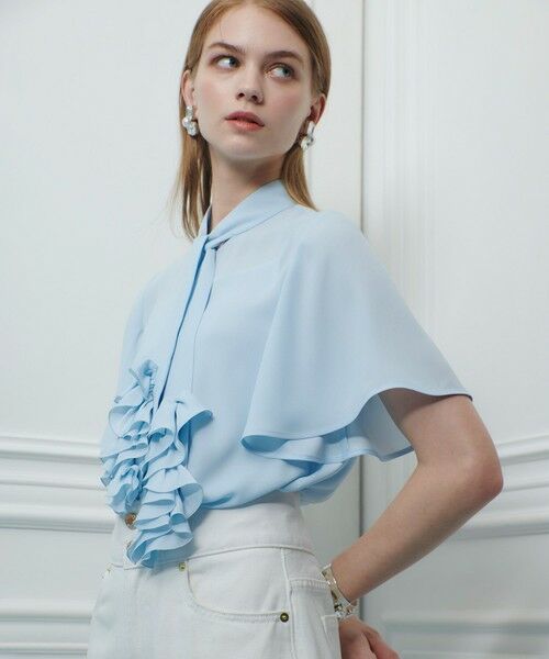 allureville / アルアバイル シャツ・ブラウス | 【LOULOU WILLOUGHBY】ペタルフリルフレアスリーブブラウス | 詳細8