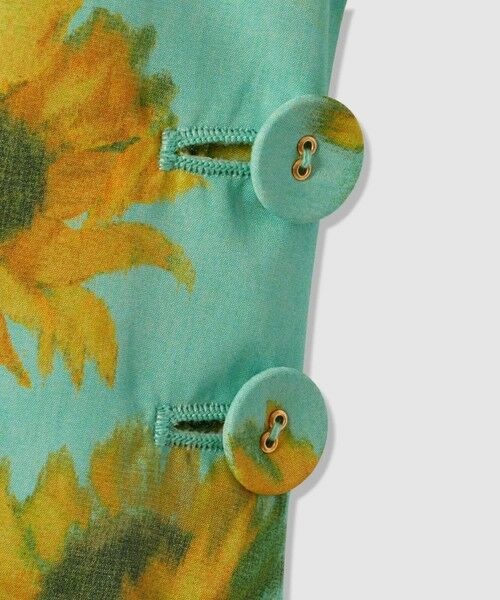 allureville / アルアバイル ロング・マキシ丈ワンピース | 【LOULOU WILLOUGHBY】サンフラワープリントバッククロスワンピース | 詳細10