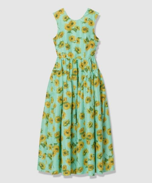 allureville / アルアバイル ロング・マキシ丈ワンピース | WEB 一部店舗限定【LOULOU WILLOUGHBY】サンフラワープリントバッククロスワンピース | 詳細12