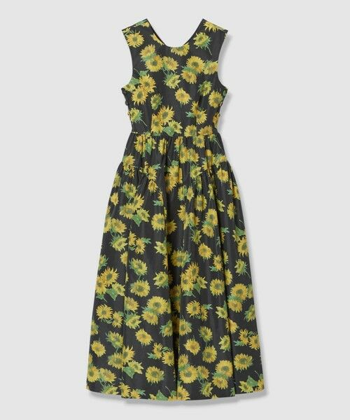 allureville / アルアバイル ロング・マキシ丈ワンピース | WEB 一部店舗限定【LOULOU WILLOUGHBY】サンフラワープリントバッククロスワンピース | 詳細17