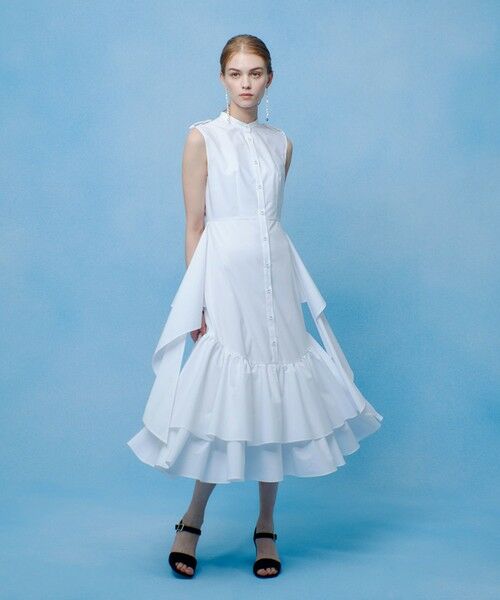 allureville / アルアバイル ミニ丈・ひざ丈ワンピース | 【LOULOU WILLOUGHBY】レイヤードレープワンピース | 詳細1