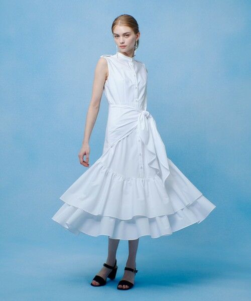 allureville / アルアバイル ミニ丈・ひざ丈ワンピース | 【LOULOU WILLOUGHBY】レイヤードレープワンピース | 詳細6