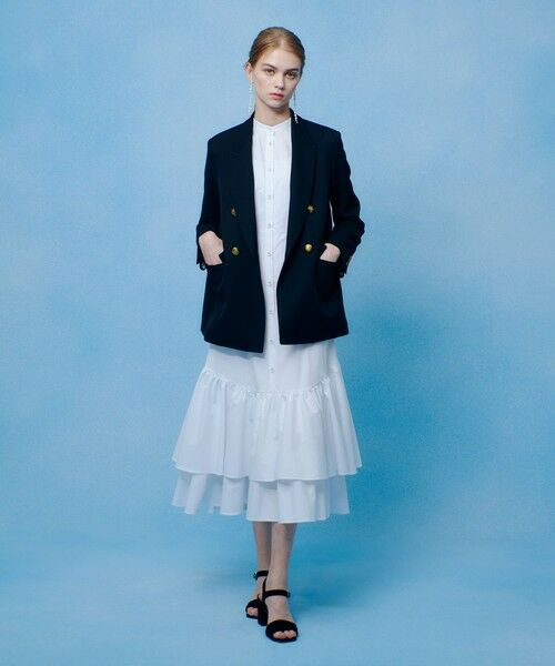 allureville / アルアバイル ミニ丈・ひざ丈ワンピース | 【LOULOU WILLOUGHBY】レイヤードレープワンピース | 詳細7