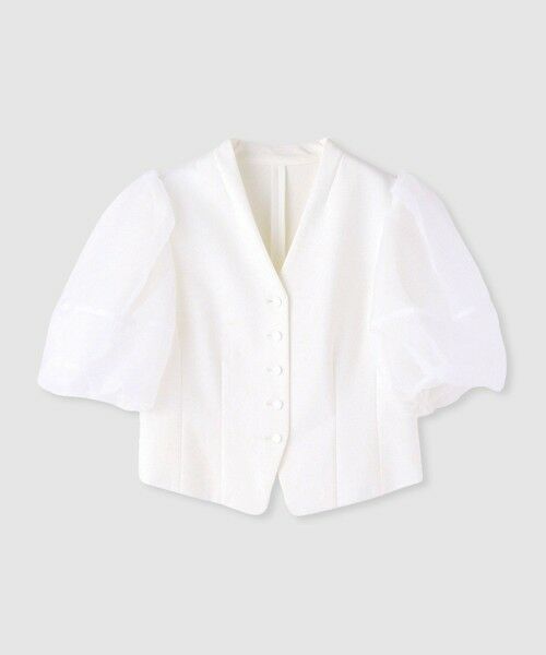 allureville / アルアバイル カットソー | 【LOULOU WILLOUGHBY】ジレドッキングオーガンスリーブトップス | 詳細6