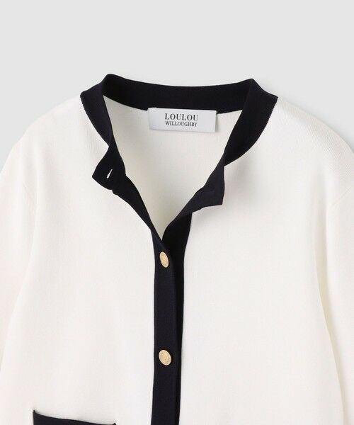 allureville / アルアバイル カーディガン・ボレロ | ◇【LOULOU WILLOUGHBY】バイカラーコンパクトカーディガン | 詳細7