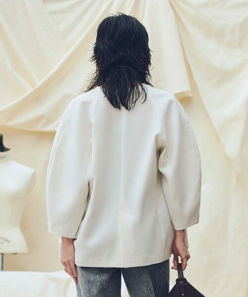 allureville / アルアバイル ノーカラージャケット | 【ATELIER Line】ダブルクロスカラーレスジャケット | 詳細2
