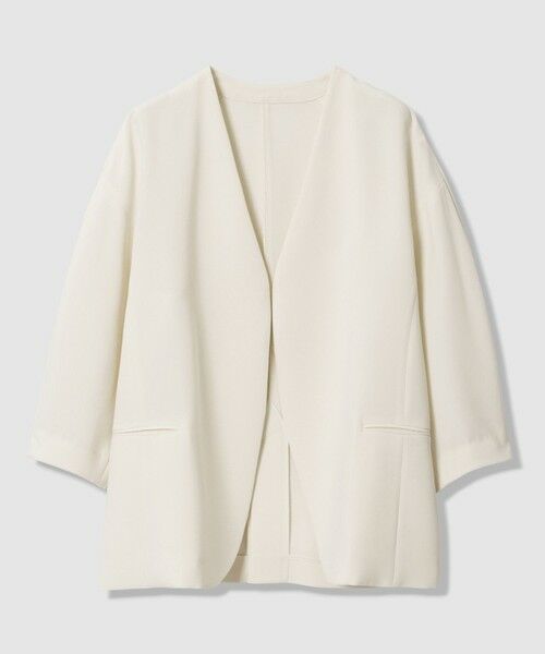 allureville / アルアバイル ノーカラージャケット | 【ATELIER Line】ダブルクロスカラーレスジャケット | 詳細4