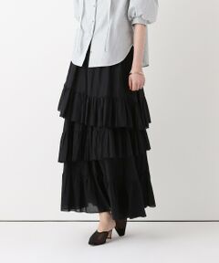 allureville / アルアバイル ミニ・ひざ丈スカート | イレギュラーティアードスカート