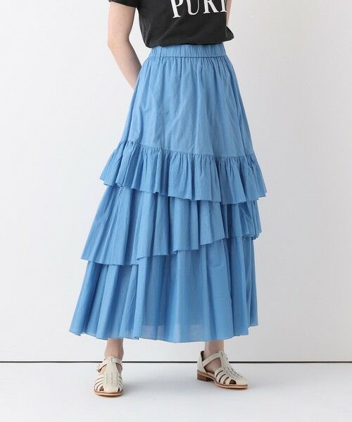 allureville / アルアバイル ミニ・ひざ丈スカート | イレギュラーティアードスカート | 詳細1