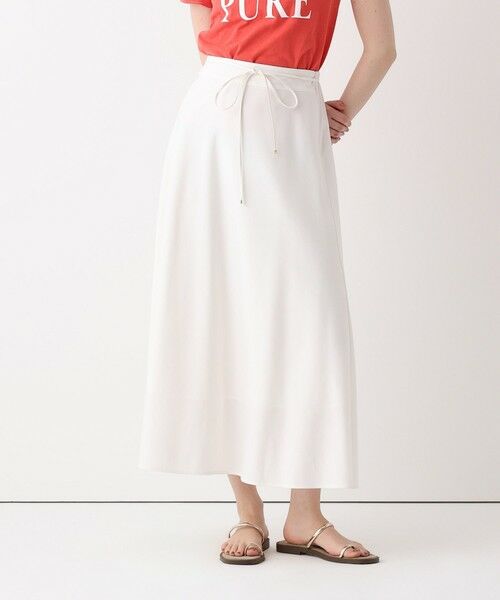 allureville / アルアバイル ミニ・ひざ丈スカート | フィブリルバヤスナロースカート（ホワイト (01)）