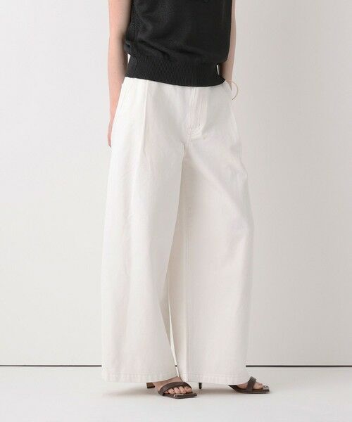 allureville / アルアバイル その他パンツ | ホワイトデニムワイドレッグパンツ | 詳細1