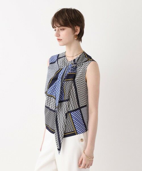 allureville / アルアバイル シャツ・ブラウス | ジオメトリックプリントパッチブラウス | 詳細2