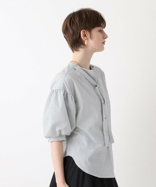 allureville / アルアバイル シャツ・ブラウス | サッカーストライプパフスリーブブラウス | 詳細2