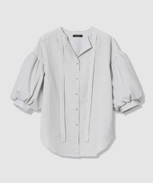 allureville / アルアバイル シャツ・ブラウス | サッカーストライプパフスリーブブラウス | 詳細6