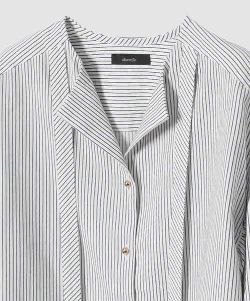 allureville / アルアバイル シャツ・ブラウス | サッカーストライプパフスリーブブラウス | 詳細8