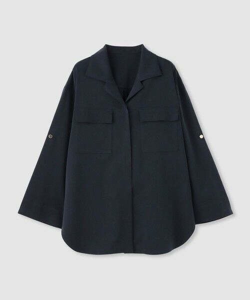 allureville / アルアバイル シャツ・ブラウス | フィブリルターンバックシャツ（ネイビー (65)）