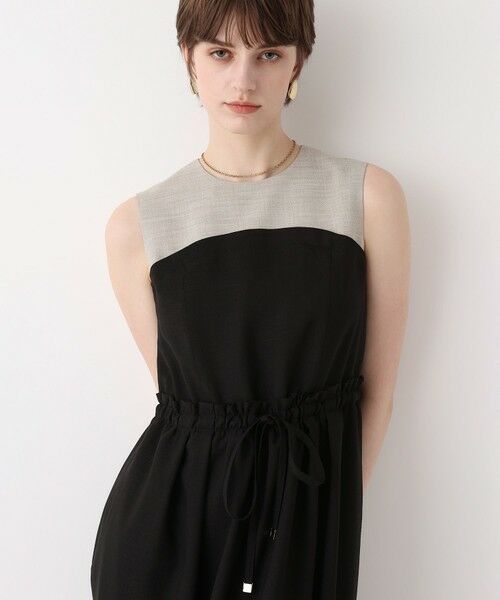 allureville / アルアバイル ロング・マキシ丈ワンピース | 切替ドロストＩラインワンピース（ブラック (95)）