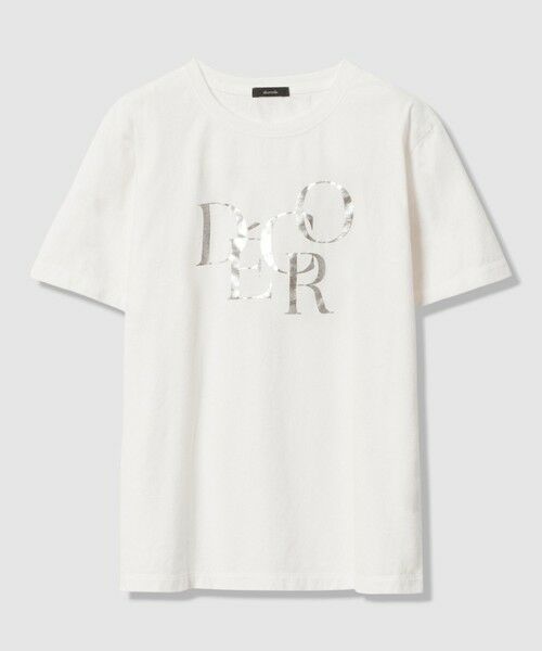 allureville / アルアバイル Tシャツ | DECOR箔ロゴTシャツ（シルバー (90)）