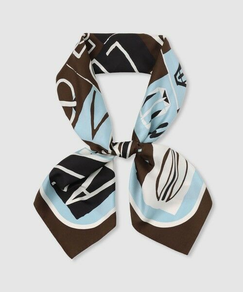 allureville / アルアバイル バンダナ・スカーフ | パッチワークプリントスカーフ（ブルー系 (68)）