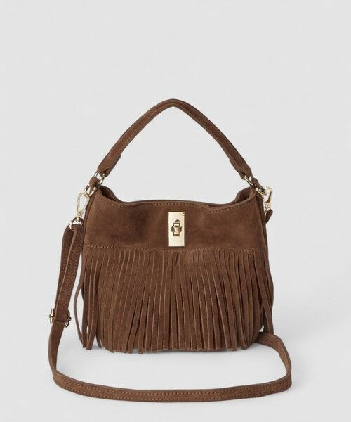 allureville / アルアバイル ハンドバッグ | フリンジミニハンドバッグ（ブラウン (81)）