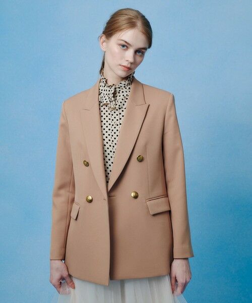 allureville / アルアバイル テーラードジャケット | 【LOULOU WILLOUGHBY】ポリドビーダブルジャケット（ベージュ (11)）