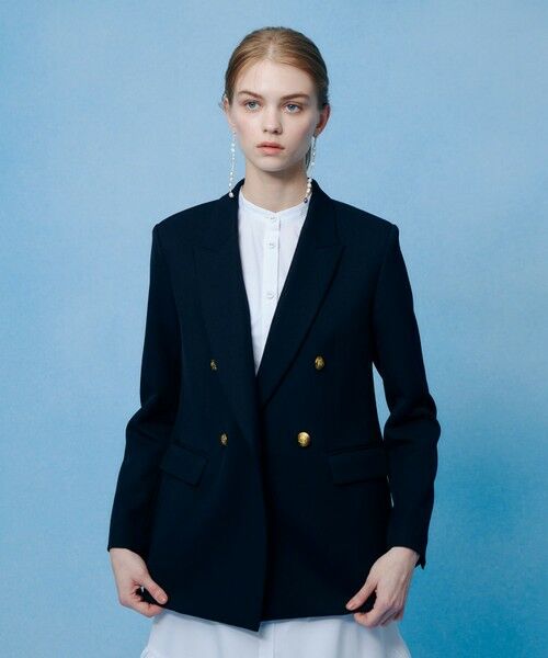 allureville / アルアバイル テーラードジャケット | 【LOULOU WILLOUGHBY】ポリドビーダブルジャケット | 詳細11