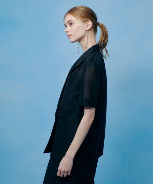 allureville / アルアバイル テーラードジャケット | 【LOULOU WILLOUGHBY】スパンオーガンハーフスリーブジャケット | 詳細2