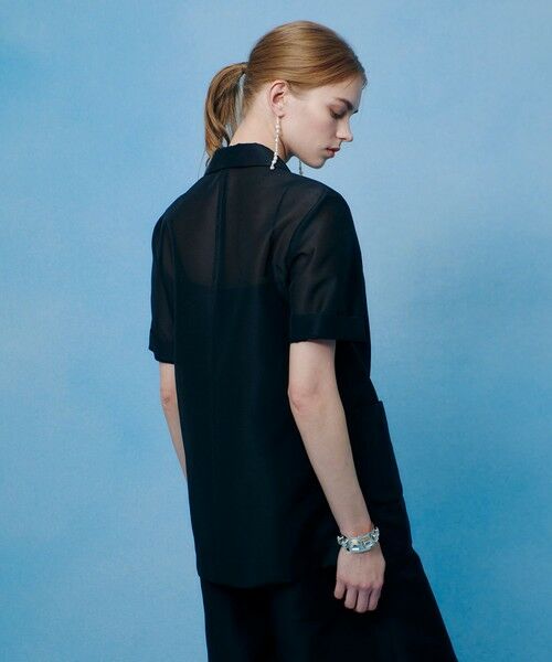 allureville / アルアバイル テーラードジャケット | 【LOULOU WILLOUGHBY】スパンオーガンハーフスリーブジャケット | 詳細3