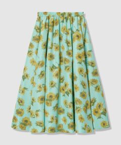 allureville / アルアバイル ミニ・ひざ丈スカート | WEB 一部店舗限定【LOULOU WILLOUGHBY】サンフラワープリントギャザースカート
