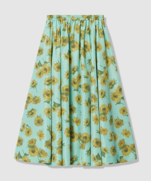allureville / アルアバイル ミニ・ひざ丈スカート | WEB 一部店舗限定【LOULOU WILLOUGHBY】サンフラワープリントギャザースカート | 詳細1