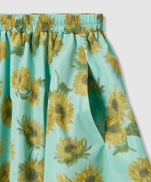 allureville / アルアバイル ミニ・ひざ丈スカート | WEB 一部店舗限定【LOULOU WILLOUGHBY】サンフラワープリントギャザースカート | 詳細2
